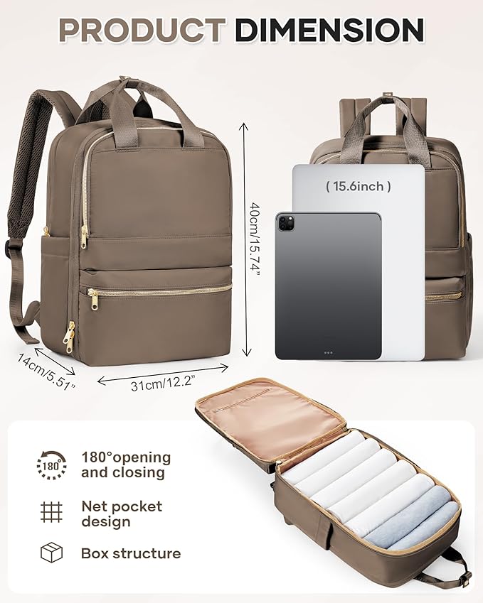 wepadre Small Travel Backpack Carry on Flight Approved Personal Item Travel Bag Carry on Backpack for Women Work Laptop Backpack for Traveling Personal Bags for Airplanes Mochila De Viaje