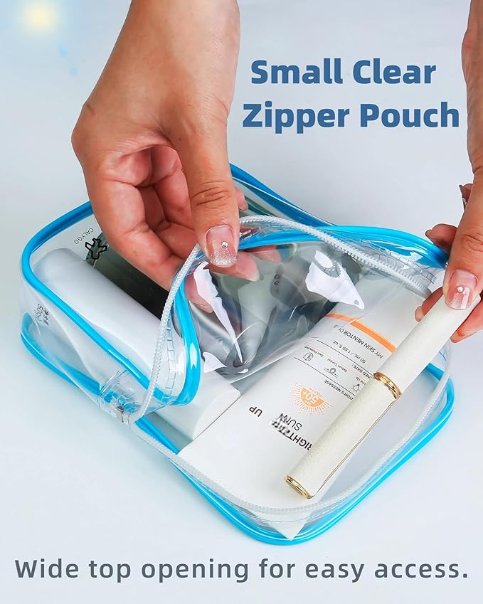2 Packing Cubes 1 Quart Size Travel Bag TSA Approved Toiletry Bag Clear Small Purse Pouch International Long Flight Must Haves for Toiletries Makeup Liquids Airplane Europe Vacation Essentials