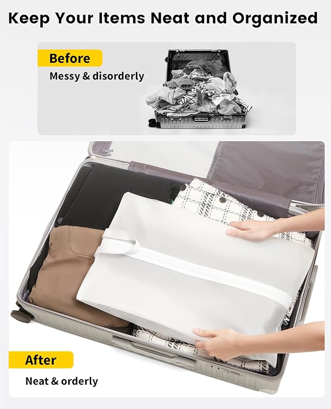 Vorspack Shoe Bags for Travel - 2 Pack Extra Large Transparent Shoe Organizer with Handle Dustproof Shoe Bag Reusable Shoe Storage Bags for Men & Women