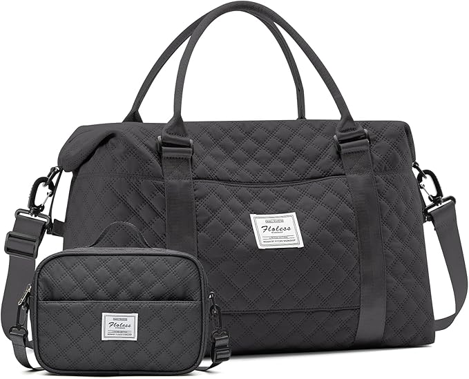 SYCNB Travel Duffel Bag for Women, Gym/Weekender/Carry-On Bags with Toiletry Bag & Adjustable Strap,Personal Item Bags