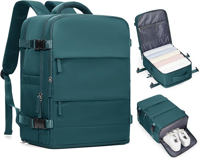 coofay Travel Backpack Carry on Flight Approved Mochila De Viaje Carry on Backpack for Airplanes Spirit Airlines Personal Item Bag 18x14x8 Inches Travel Bag Traveling Backpack for Women Men