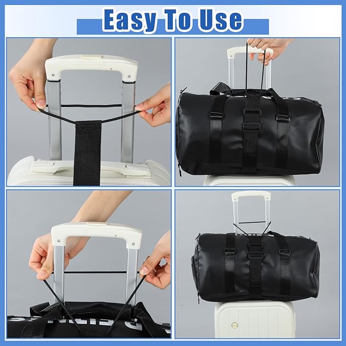 Sadnyy 6 Pack Luggage Straps for Suitcases, Adjustable Travel Belt to Add a Bag, Suitcase Connector Straps for Carry on Luggage Bungee Elastic Travel Accessories with Backpack Attachment (Novel Style)