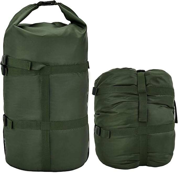 MOOCY Compression Stuff Sack, 12L/24L/45L Sleeping Bag Cover Sack Sleeping Bags Storage Stuff Sack Organizer - Great Sleeping Bags Clothes Camping Hiking Backpacking