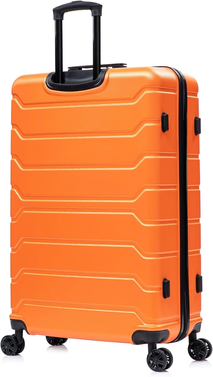 InUSA TREND Luggage with Spinner Wheels | Durable lightweight Hardside Suitcase, Travel Bag with Handle and Trolley | 32-inch Extra-Large Checked luggage | Orange