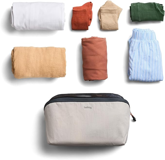 Bellroy Packing Cube 4L (Organizer Packing Pouch with Internal Zip Pocket and Durable, Lightweight Design) - Ash