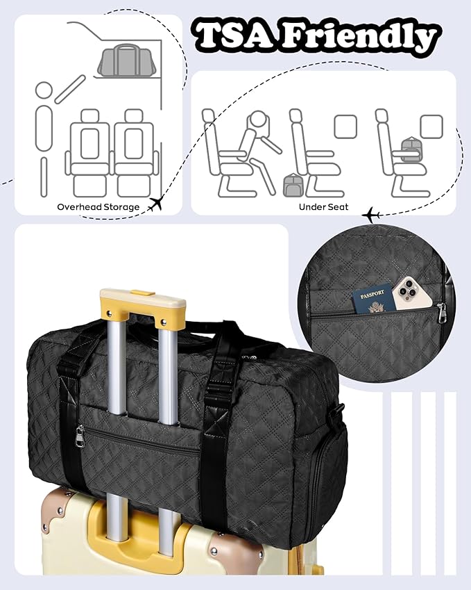 Initial Gym Bag for Girls, Kids Travel Duffel Bag, Graduation Gifts for Her, Personalized Weekender Bag with Shoes Compartment, Gifts for Mom, Girls Gifts for Kids