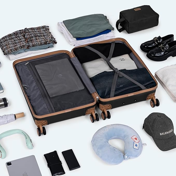 Luggage Sets 5 Piece,Suitcases with Wheels,ABS Hard Case Luggage with TSA Lock Spinner Wheels,Carry On Luggage Set (20/24/28 Inch)