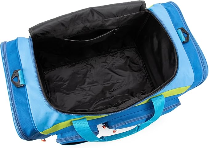 HawLander Large Kids Duffle Bag for Travel, Overnight, or Weekender, 22" inch (Blue)