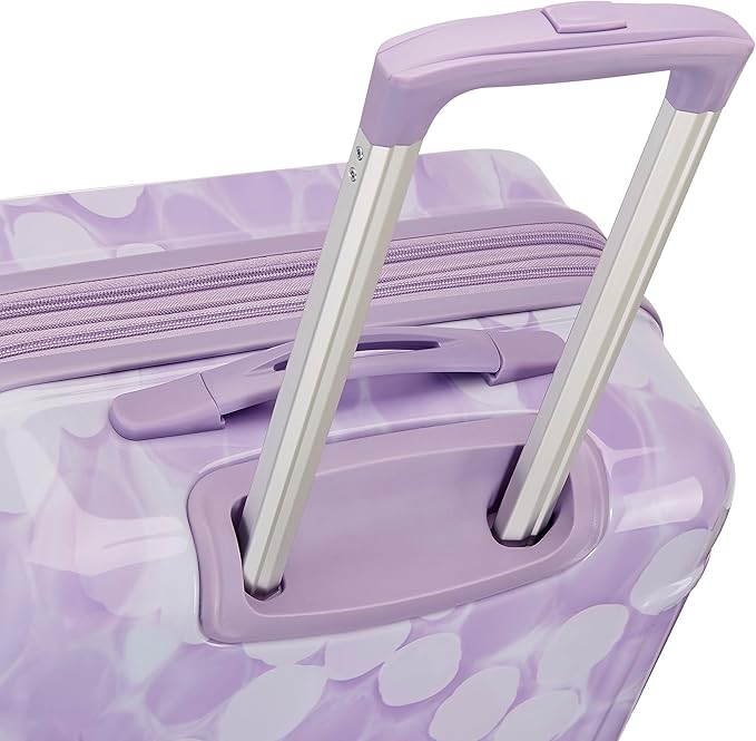 American Tourister Moonlight Hardside Expandable Luggage with Spinner Wheels, Lavender Maze, Checked-Medium 24-Inch