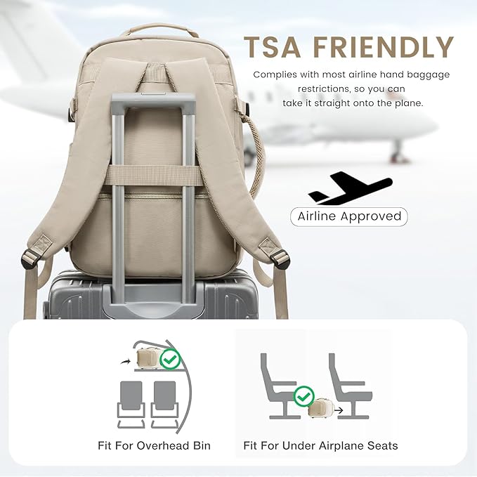 LOVEVOOK 50L Travel Backpack for Women & Men, Airline Approved Carry On Luggage with 3 Packing Cubes, TSA Overnight Bags, Waterproof Personal Item Bag, Weekender Essentials Backpacks fits 17" Laptop