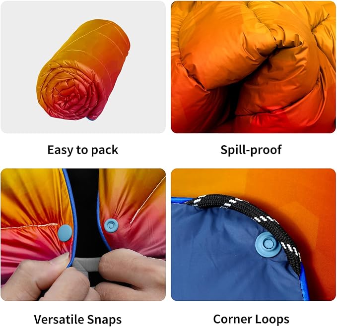Camping Blanket, Puffy Blanket Lightweight Windproof Water Resistant for Outdoors,Hiking, Backpacking,Beach,Car,Picnic,Stadium
