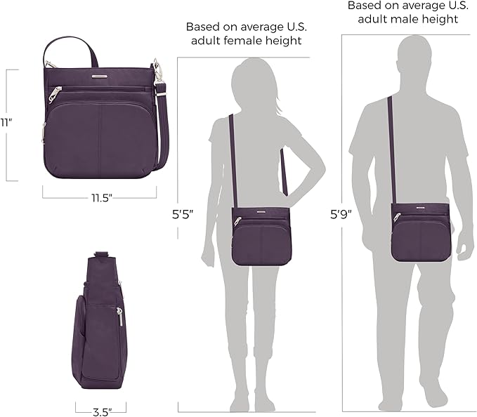 Travelon Anti-Theft Classic North/South Crossbody Bag