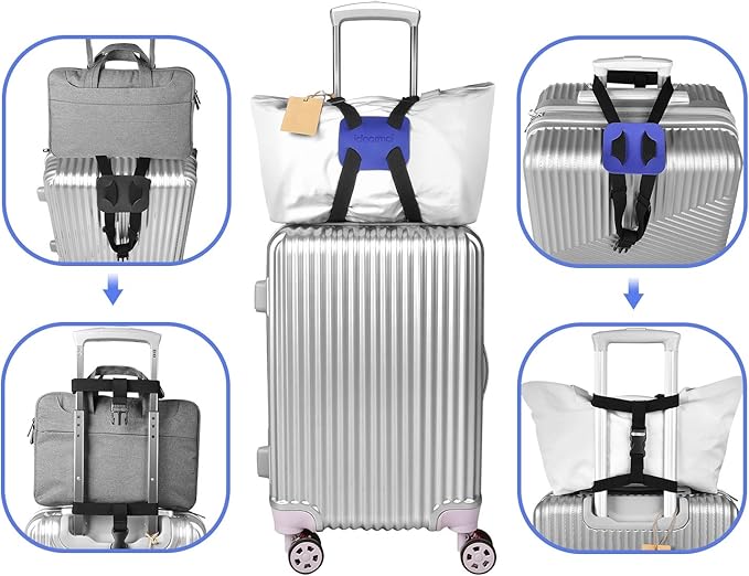 Luggage Straps Bag Bungee, Luggage Bungee - Luggage Straps Suitcase Adjustable Belt-(Blue-2)
