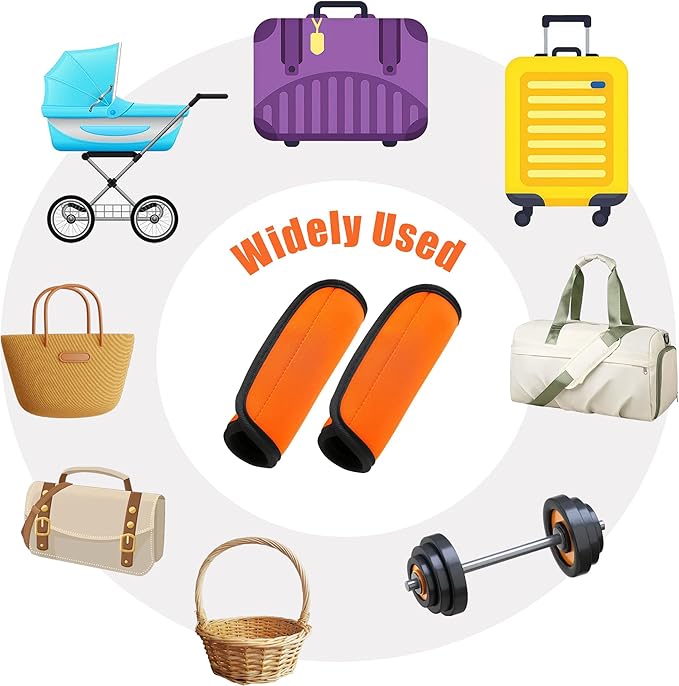 Luggage Handle Wrap 5 Pack, Luggage Tags |Handle Wraps|Handle Covers for Suitcase/Beach Bag/Backpacks, Bright Suitcase Identifiers Travel Accessories for Airplane (Assorted Colors)