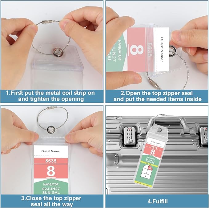 Cruise Luggage Tag Holder, Cruise Luggage Tag Holder can be Used for 2025Carnival, NCL, MSC Cruises, and Princess Ships Offer