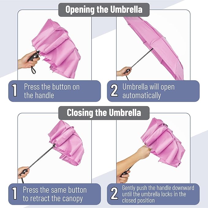 Mr. Pen- Windproof Travel Umbrella, Automatic Umbrellas for Rain, Compact