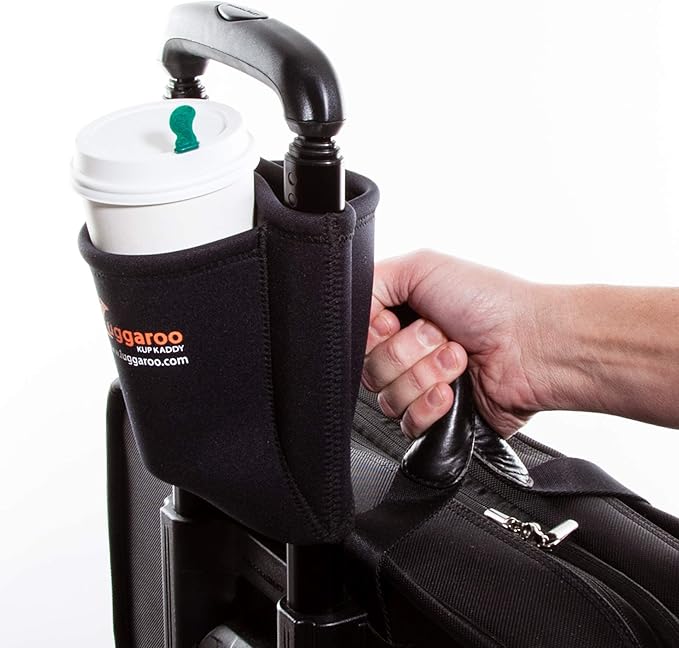 Kup Kaddy - The Original Premium Carry On Luggage Cup Holder - Travel Accessory for Air Travelers - Securely Transport Coffee to Go Cups, Plastic or Glass Bottles, Cans, Snacks, Smartphones