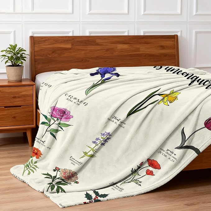 TEHALK Christian Gifts for Women Faith, Inspirational/Religious/Spiritual Gifts for Adults 40"x 50"