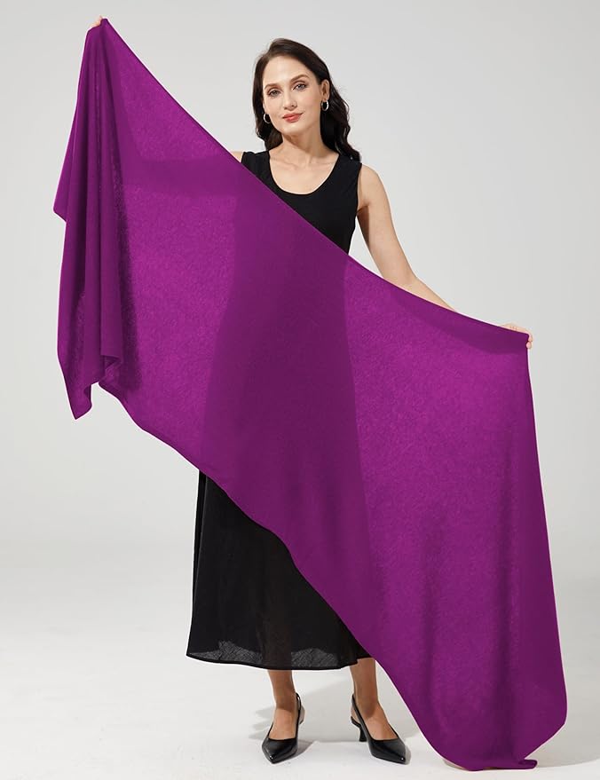 Soft Cashmere Blend Wrap Chic Scarf Stole for Women Wayfarer Travel Extra Large 87"x28"