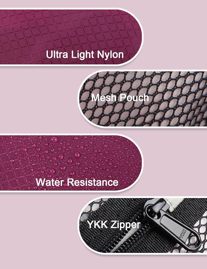 GOX Travel Small Toiletry Bag for Men Nylon Dopp Kit Medicine Bag Travel Organizer Pouch Shave Kits for Teens Toiletry Essentials Bathroom Compact Purple 7.9 * 3.7 * 2 Inches