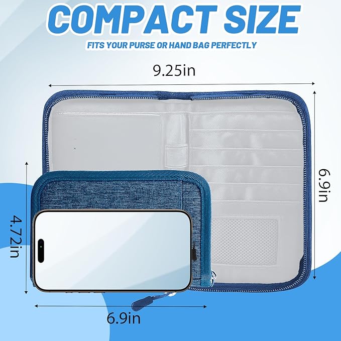 Passport Holder for Travel Essentials, RFID Blocking Protector Passport Wallets, Passport Document Organizer Case for Travel Must Have, Passport Book for Women, Couple, Family Cards, Tickets, ID, Cash