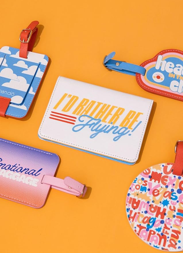 Ban.do Getaway Suitcase Tag for Travel, Durable Vegan Leather Luggage Identifier