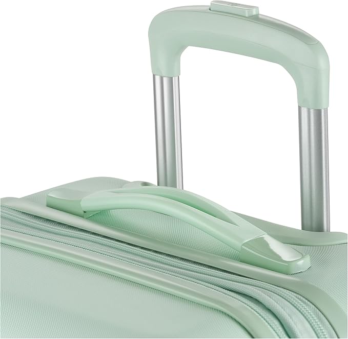 SwissGear 7366 Signature Hardside Expandable Luggage with Spinner Wheels, TSA Lock, Cup-Holder, Clearly Aqua, Carry-On 19-Inch