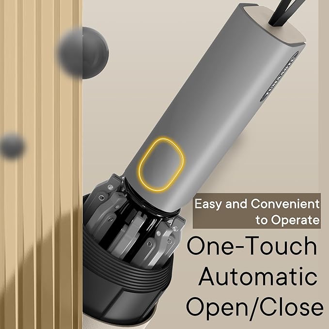 QWB TUMAAOTU Lightweight Compact Inverted Umbrella Windproof Auto Open Close – 5-Second Quick Fold Design for Women & Men, 8 Ribs Strong Travel Umbrellas for Rain & Sun, Fits Backpack & Car