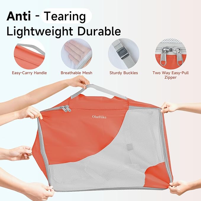 11 Set / 9 Set Packing Cubes for Travel,Gifts for Women Mom Kids,TSA Approved Bags for Makeup, Cosmetic, Toiletry, Organizers for Suitcase Carry On, Cruise Essentials Airplane Accessories,Orange