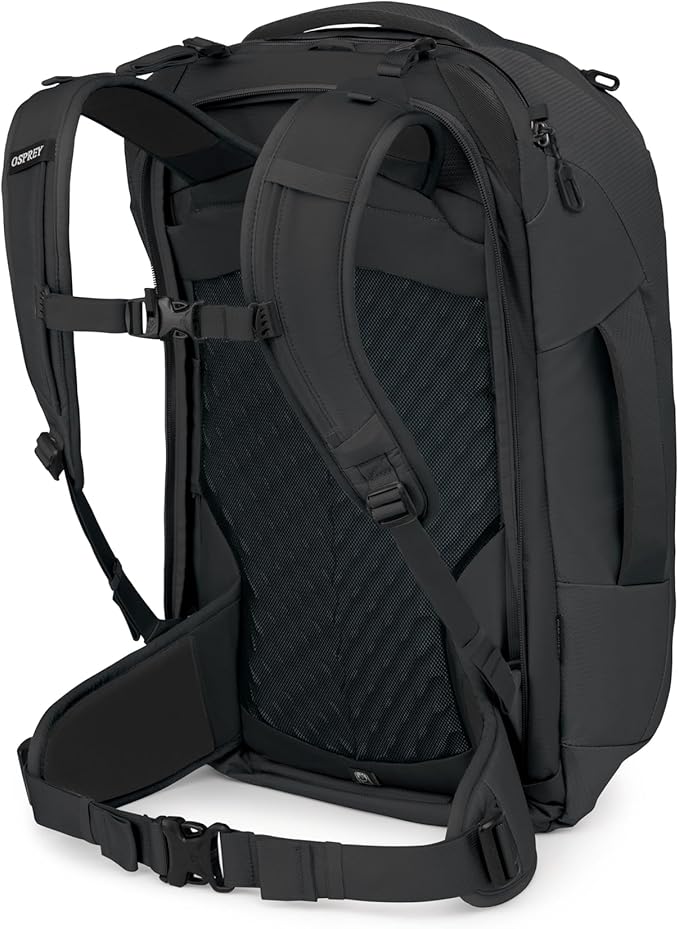 Osprey Farpoint 40L Men's Travel Backpack - Carry On Bag with Laptop Sleeve and Toiletry Pocket, Black