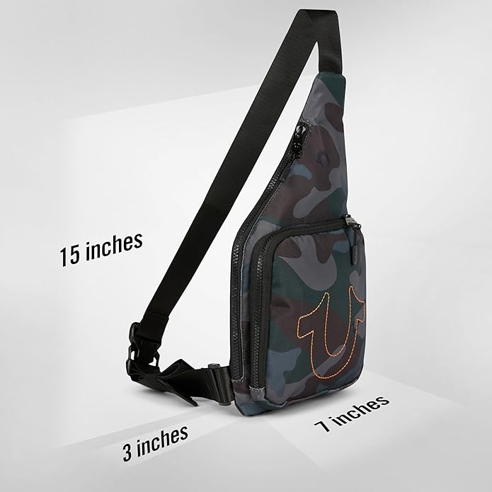 True Religion Cross Body Bag for Woman and Men - Anti Theft Shoulder Sling Bag, Zipper Phone Pocket and Key Leash