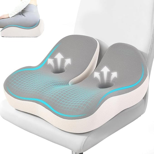 Seat Cushion,Office Chair Memory Cushion, Ergonomic Design, Relieve Sciatica and Long-Term Sitting Pain, Suitable for desks, car Seats, Games, wheelchairs