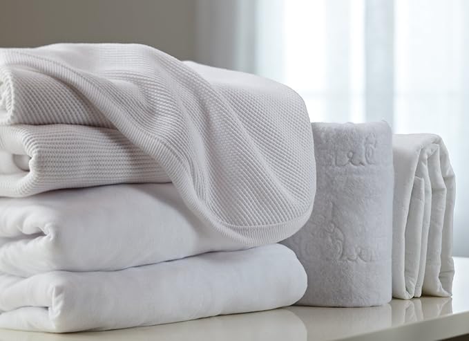 American Baby Company 100% Cotton Thermal Waffle Swaddle Blanket (30" x 40"), Soft, Breathable & Stretchy, White, for Boys and Girls, Perfect for Swaddling, Travel and Gifting