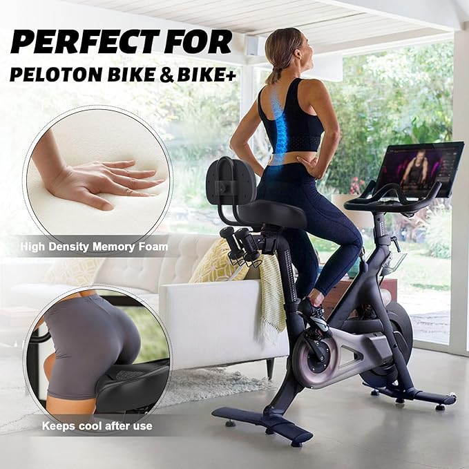 Noseless Bike Seat Cushion for Men & Women - Extra Padding & Comfort Wide Bicycle Seat, Oversized Comfortable Saddle for Peloton Bikes, Exercise Bikes, Electric Bikes, Cruiser Bikes