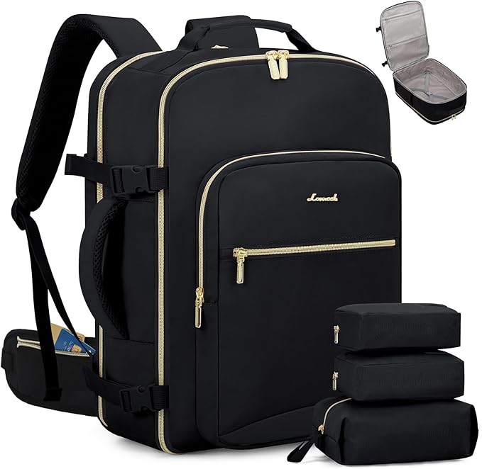 LOVEVOOK Travel Backpack for Women with Waist Strap,40L Cute Carry on Backpack Travels Essentials Personal Item Backpack for Traveling on Airplane,Large Carry on Luggage Travel Bag Flight Approved