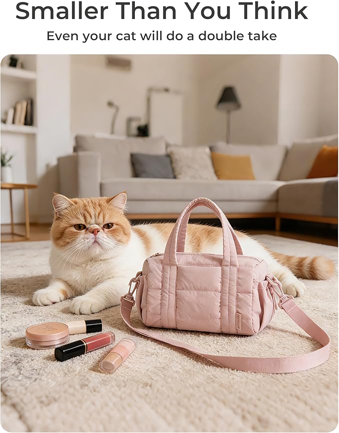 BAGSMART Reiki Gym Bag for Women, Mini/Medium Crossbody Bags for Women, 5L Dance Bag with Detachable Strap, 15L Yoga Mate Bag with Wet & Dry Pocket, Mini/Candy Pink