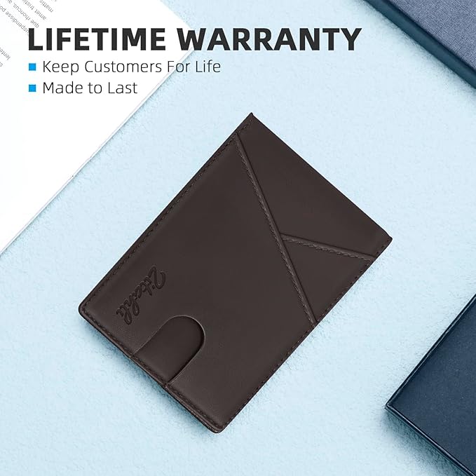 Zitahli Bifold Wallets for Men - Slim RFID Leather Credit Card Holder for 6-11 Cards, Minimalist Thin Wallet with ID Window & Cash Slot,Front Pockt Carteras Para Hombres, Birthday Gifts for Men | Slim, RFID Blocking, Premium, Front Pocket, Gift Box, Le...
