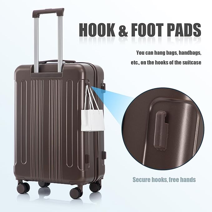 Merax 3 pcs/set in ABS Spinner Wheel Luggage Set, Carry on Suitcase