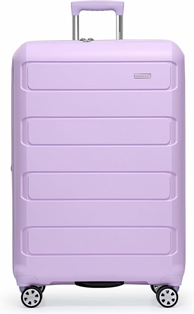 Traveler's Choice Pagosa Hardshell Expandable Luggage with Spinner Wheels, Lavender, 30-Inch Large