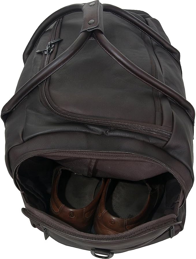 Kenneth Cole REACTION Duff Guy Colombian Leather 20" Single Compartment Top Load Travel Duffel Bag, Brown