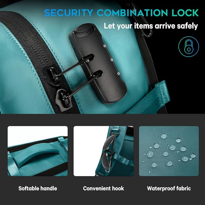 FUTURE AESTHEICS Travel backpack Carry-on Travel Backpack For Women Men Flight Approved Business Weekender Overnight Waterproof Daypack (Blue)
