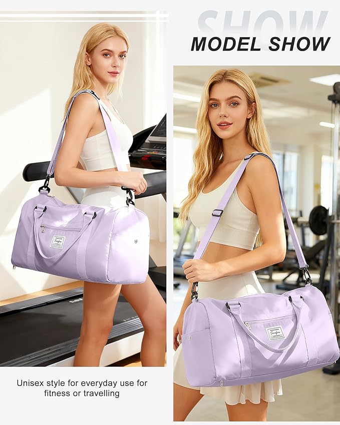 Gym Bag Womens,Travel Duffel Carry on Bag Sport Tote Bag Weekend Overnight Bag