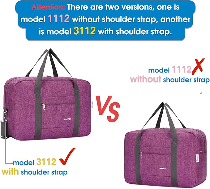For Spirit Airlines Personal Item Bag 18x14x8 Foldable Travel Duffel Bag Tote Carry on Luggage Duffle Overnight for Women and Men