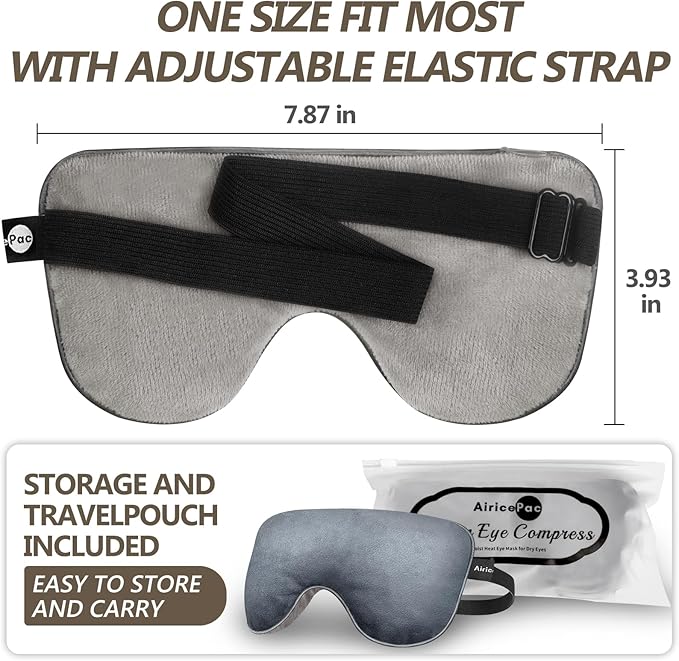 2 Pack Eye Mask for Dry Eyes, Steam Warm Compress for Eyes Blepharitis & Stye, Microwave Moist Heating Pad for Eyes