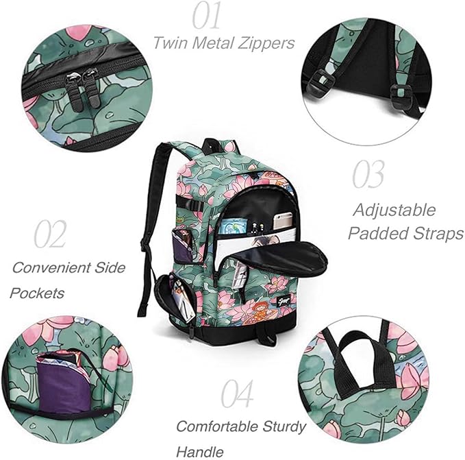 rickyh style School Backpack Travel Bag for Men & Women Lightweight College Back Pack with Laptop Compartmen