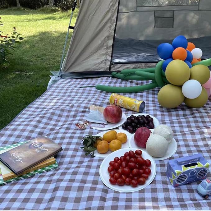 Picnic Beach Blanket, Picnic Mat 80x60in Waterproof Foldable, Family Mat, Portable Large Picnic Blankets for Travel, Hiking, Music Festival