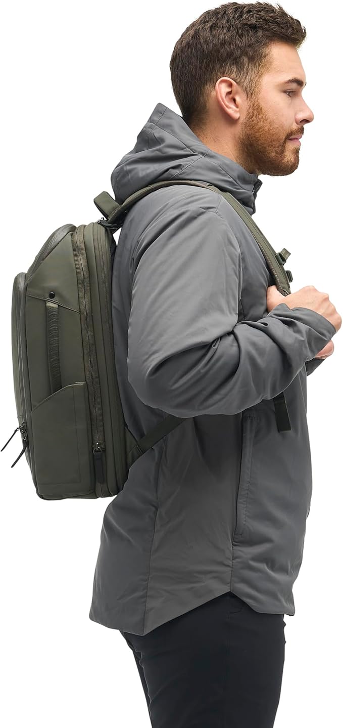 NOMATIC 14L Travel Pack - Mens Travel Backpack - Expandable to 21L - Water Resistant Daypack - TSA-Ready - Lightweight Business Traveling Backpack for Men - 15" Laptop Compartment