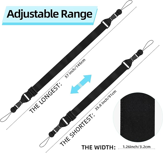 2 Pack Adjustable Shoulder Strap:Comfortable for iPad Strap Nylon Neck Lanyard for iPad/Samsung Tablet Case,Camera Binocular Crossbody Laptop Luggage Bag