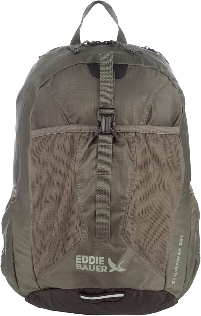 Eddie Bauer Stowaway Packable Backpack | Travel | Outdoor | Lightweight | Foldable | Durable | Ripstop Polyester | 30L - Spruce Green