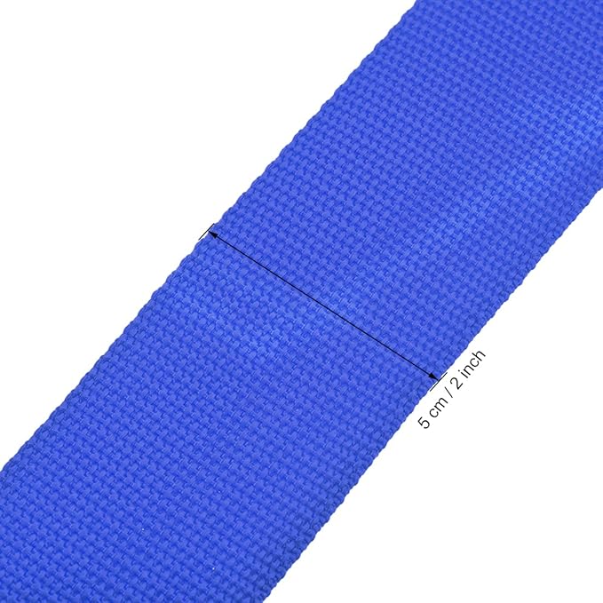 uxcell Luggage Straps Suitcase Belts with Buckle, Combination Lock, 2Mx5cm Adjustable PP Travel Packing Accessories, Dark Blue 2Pcs